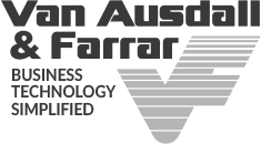 Van Ausdall & Farrar 'Business Technology Simplified' Black & White Logo
