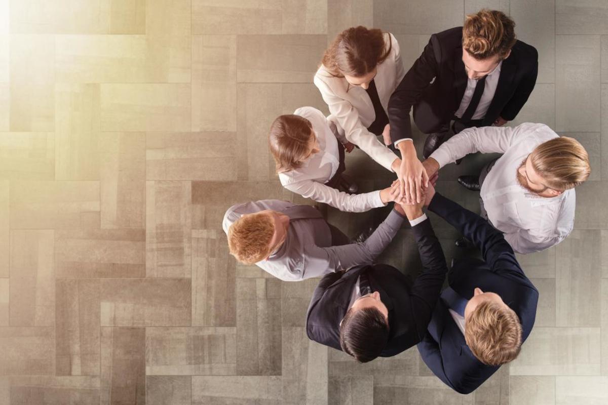 Business people working together