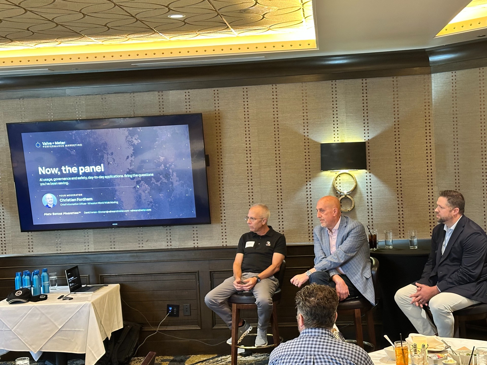 AI governance panel discussion at the Valve+Meter masterclass in Indianapolis