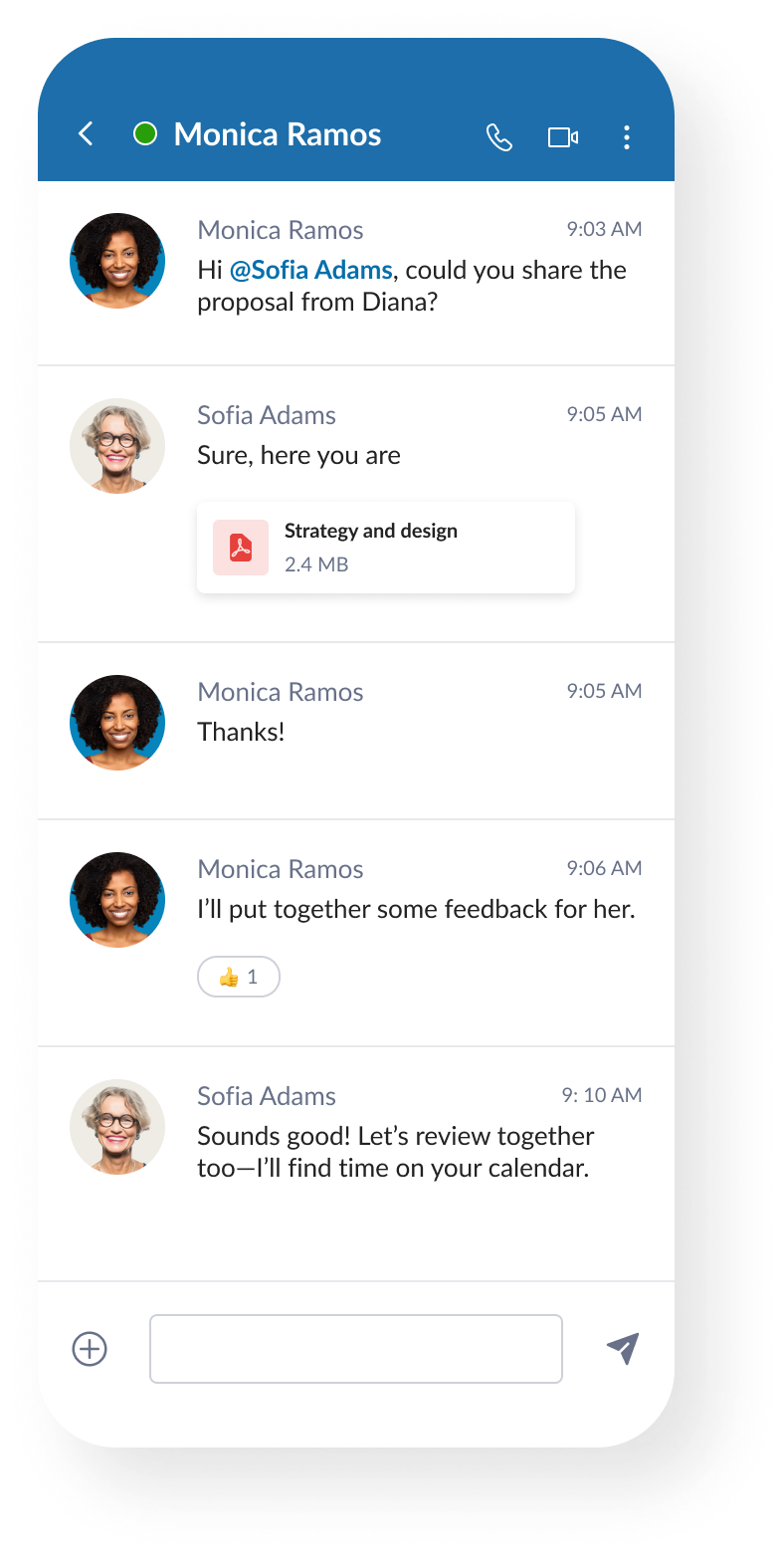 Directe messages displayed on a smarphone screen.